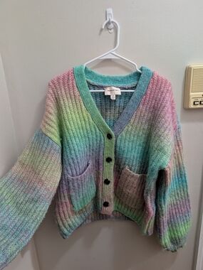 INDUSTRY Oversized Multicolor Cardigan